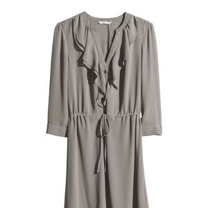 H&M Taupe Chiffon Dress - 2