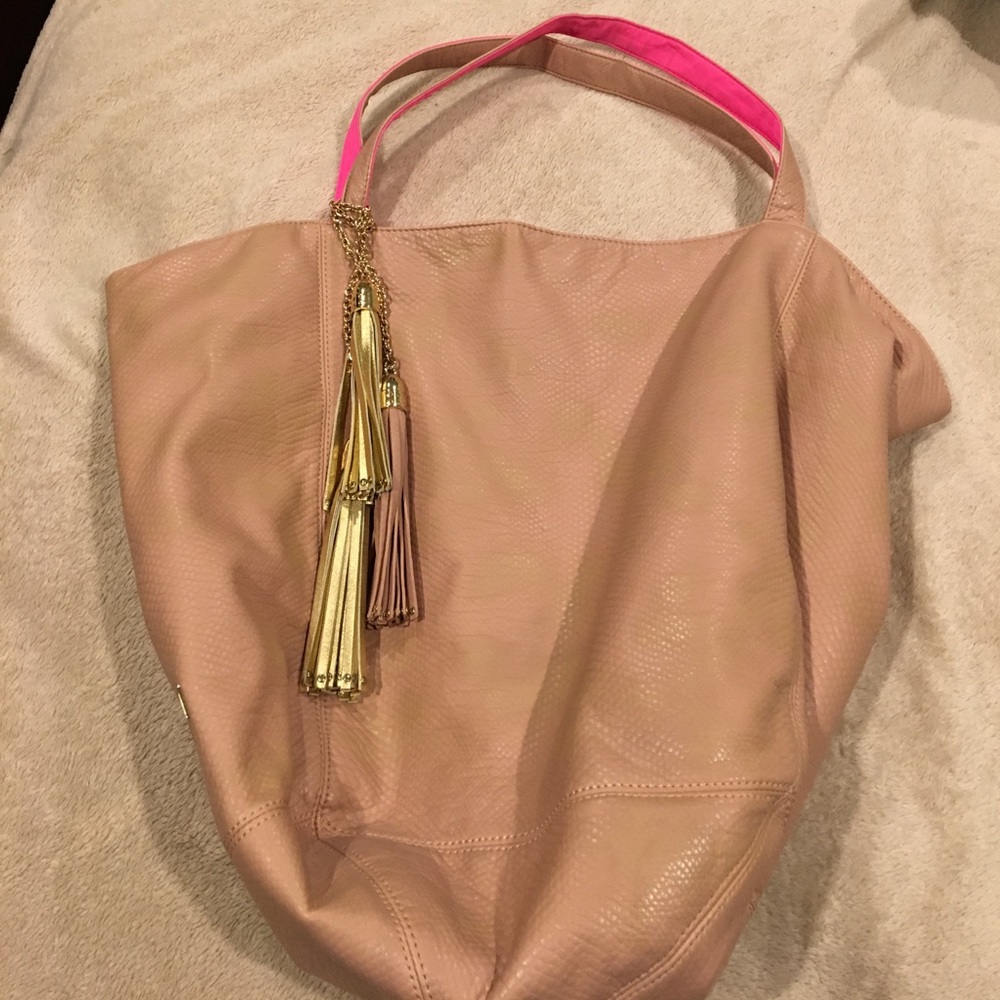 Nordstrom Beige Faux Leather Tote