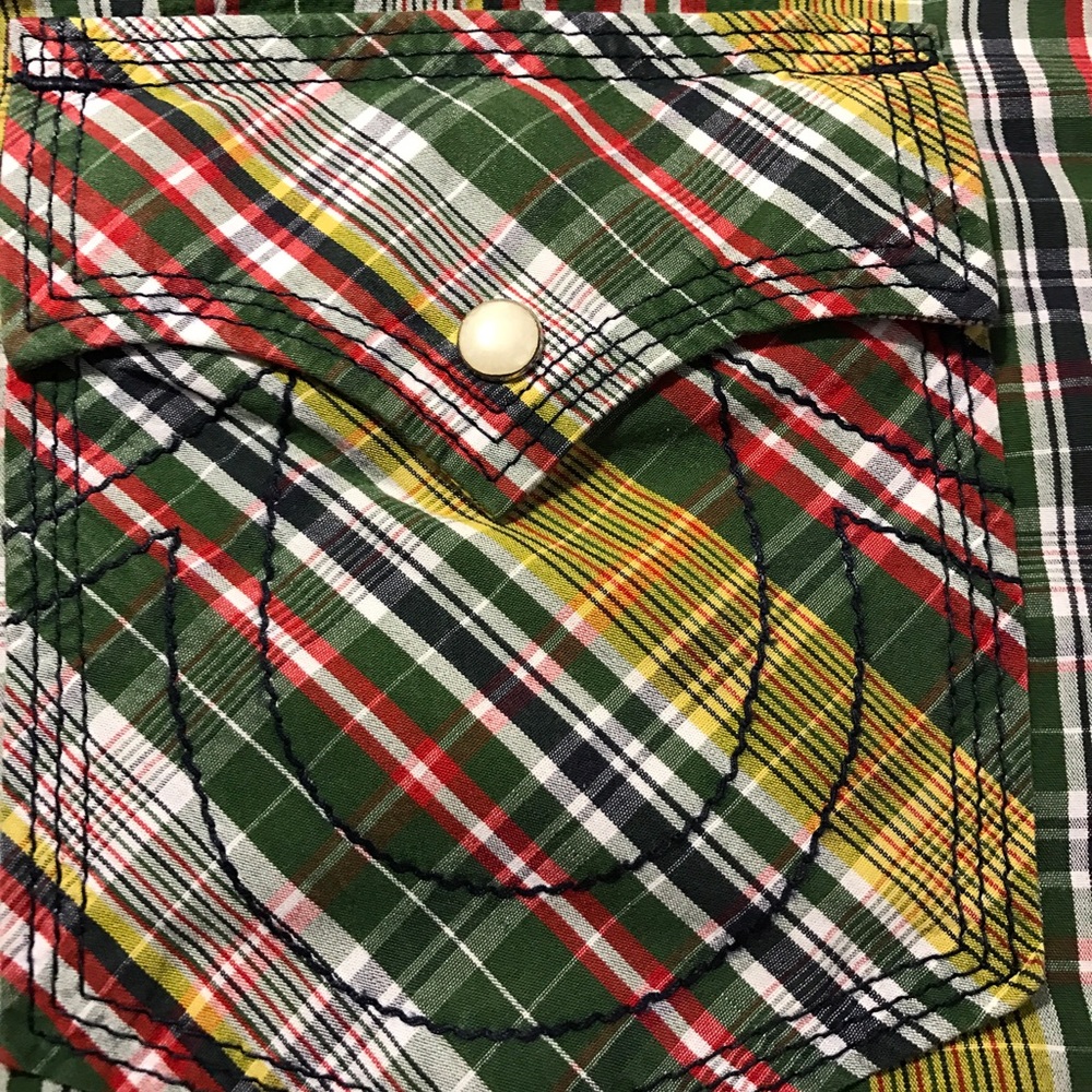 True Religion Western Style Plaid Shirt