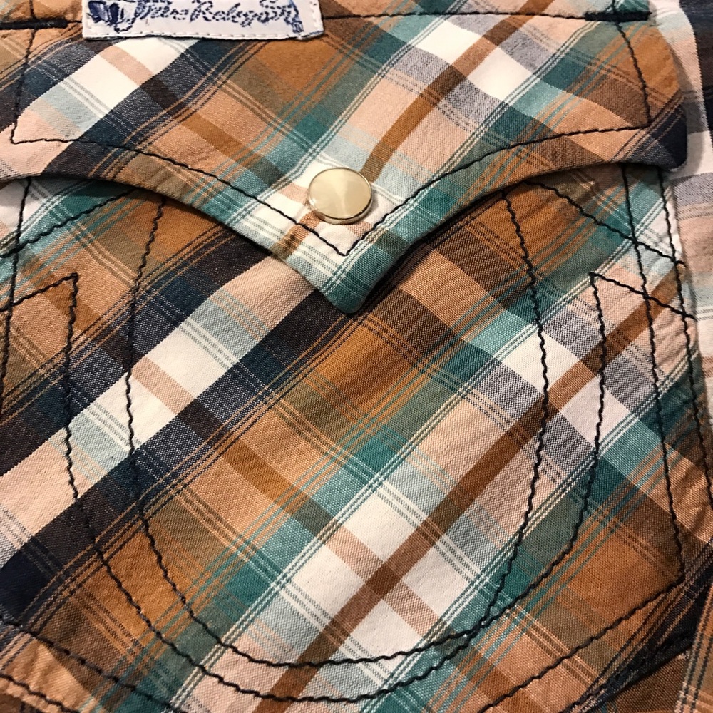 True Religion Western Style Plaid Shirt