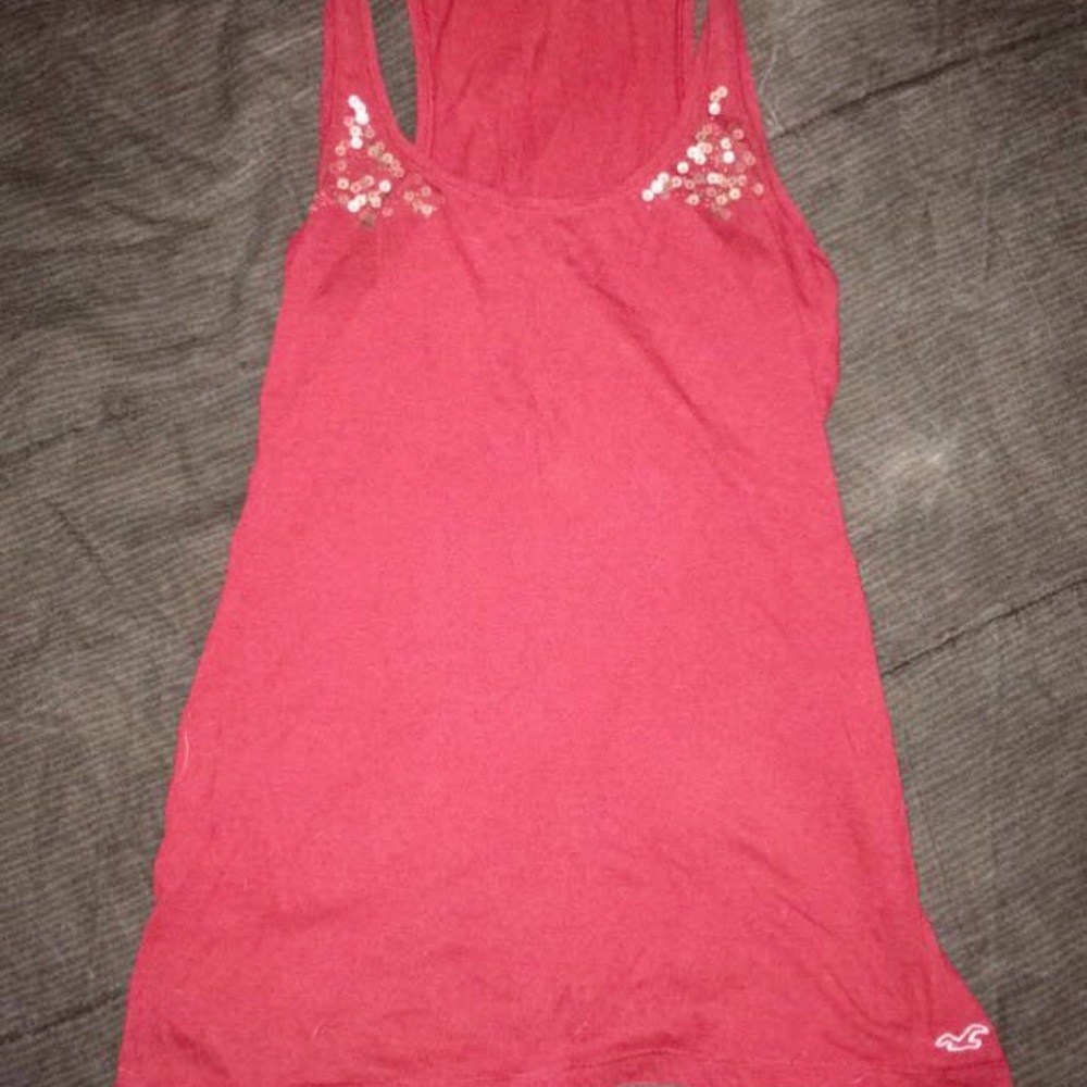 Maroon Sequin Tank