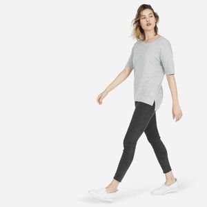Everlane, black cotton drop-shoulder tee, sz sm