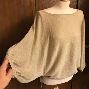 Express Gold Drawstring Blouse