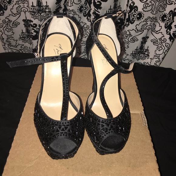 black platform dress sandals