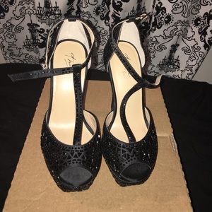 Thalia Sodi Flor Black Platform Sandals