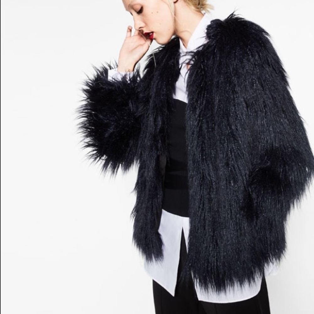 Zara faux fur coat