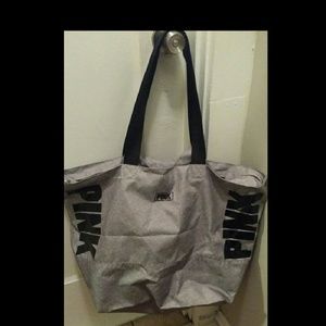 Grey and black Victorias Secret PINK tote bag