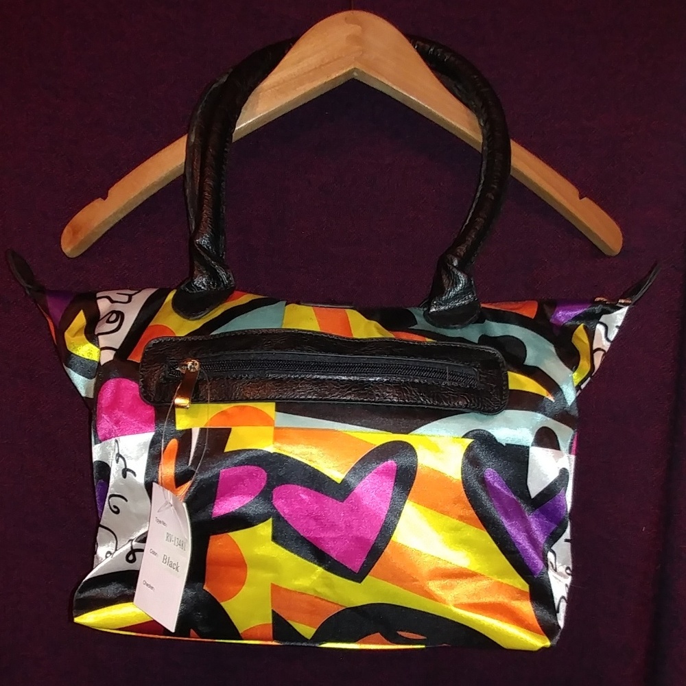 Multicolor  70's style handbag - Picture 2 of 5