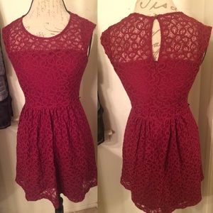 Burgundy Forever 21 Dress