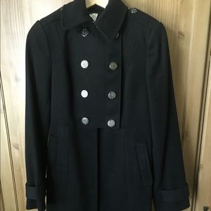 Ladies black peacoat