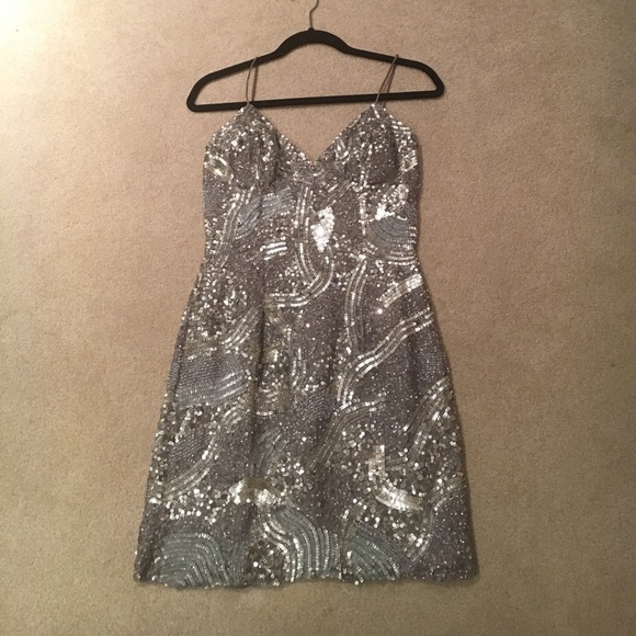 Sean Collection spaghetti strap sequin minidress - Picture 4 of 6