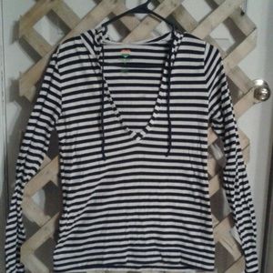 Long sleeved lightweight striped top