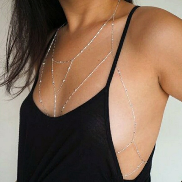 Jewelry - Silver Crossover Multilayer Chain Necklace