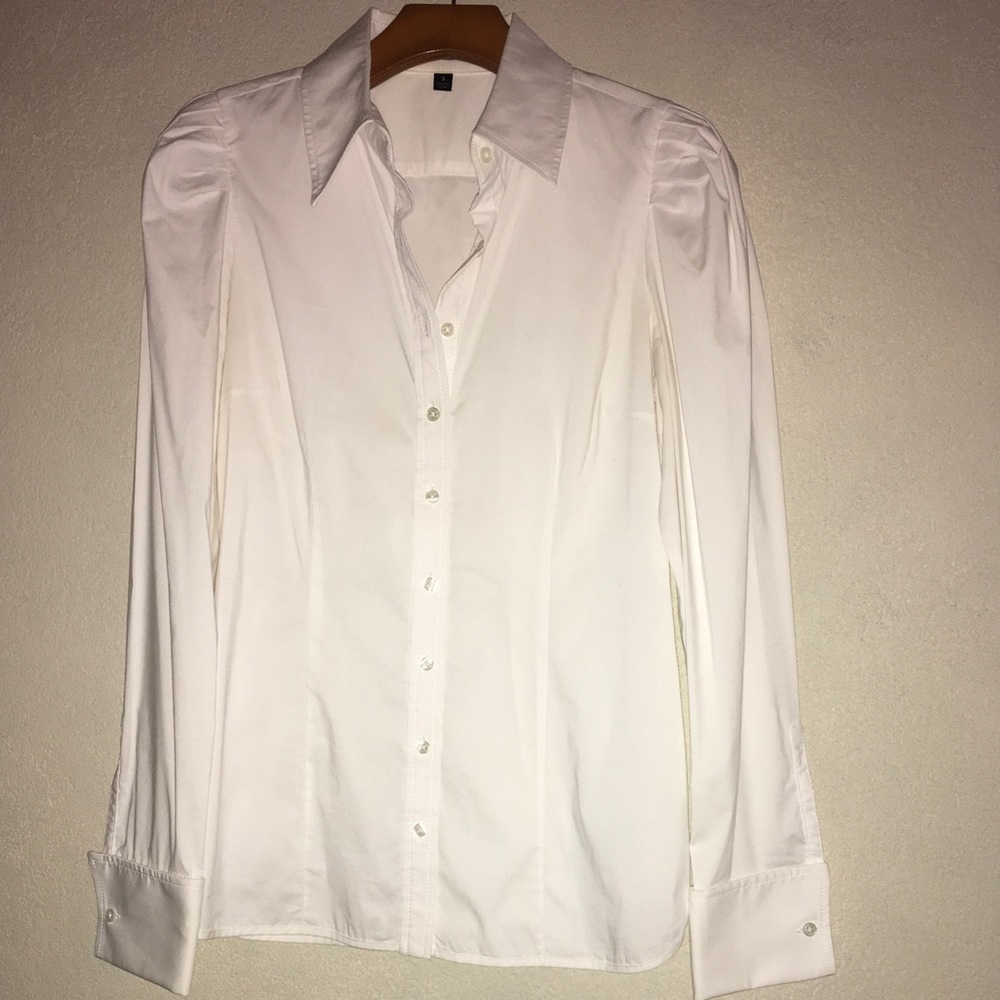 Express Pleated Shoulder Button-Down Collar Shirt