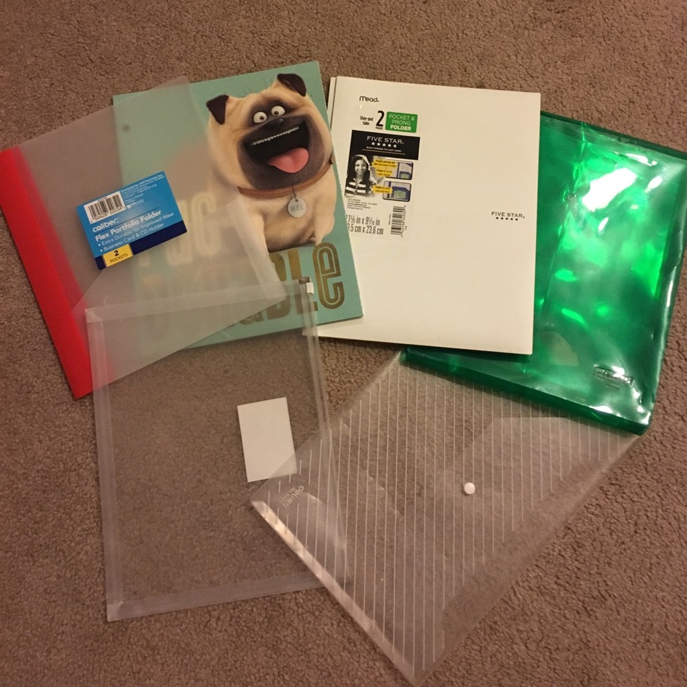 6 pieces paper folder document office folder file