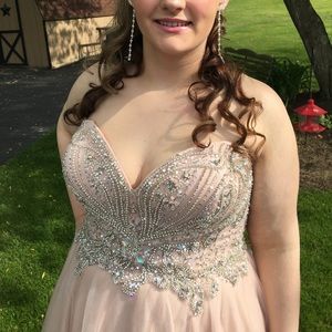 Beautiful pink prom dress