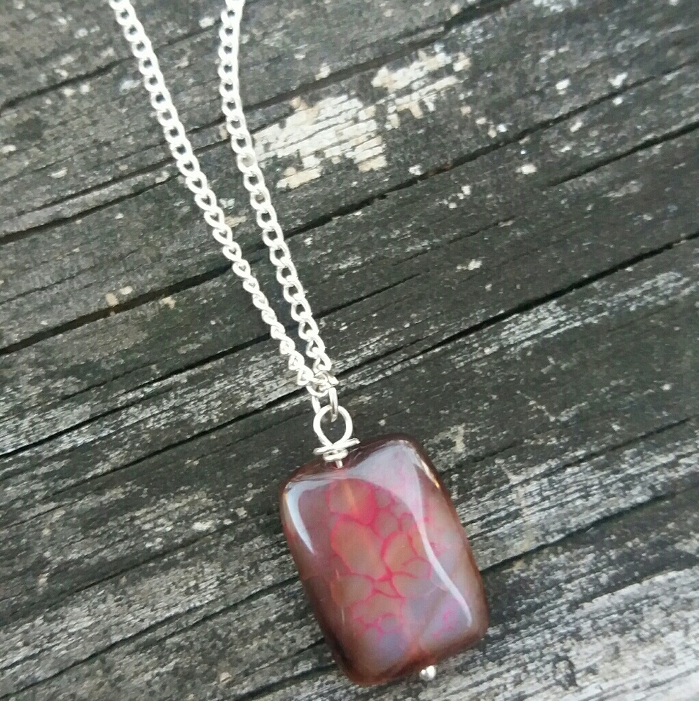 Dragon's Vein Agate Necklace