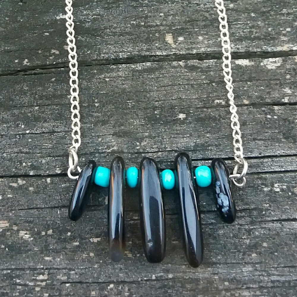 Gemstone Bar Necklace