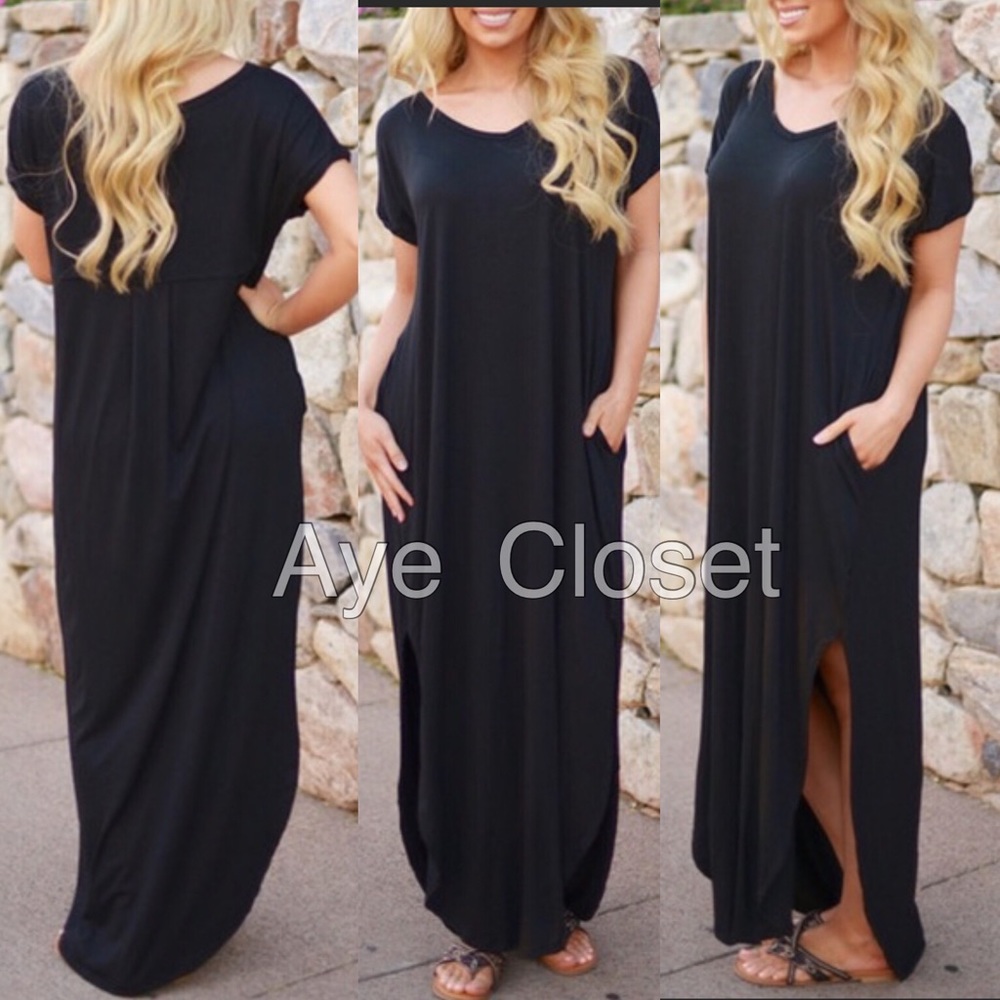 Sexy maxi dress Boho oversized loose fit pockets - Picture 3 of 8