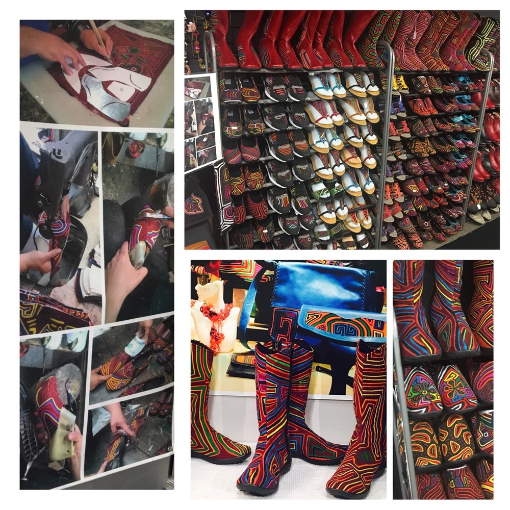 Boots recycled cloth Fabric Boots - one of a kind