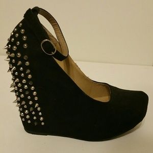 Studded Wedge Booties