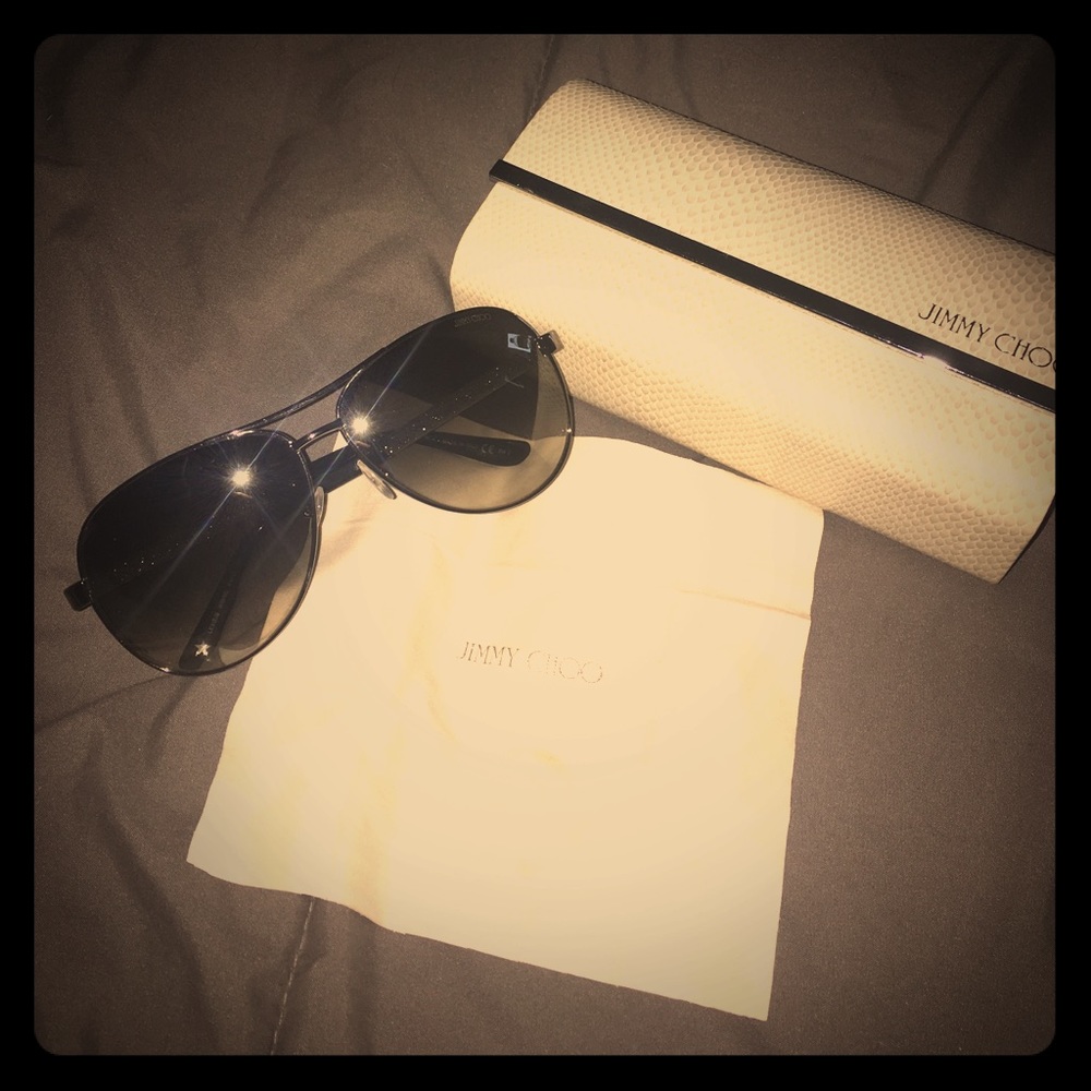Authentic🎉Lexie Jimmy choo black lense aviator