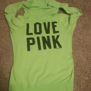 Pink By VS hoodie Lime Green size M