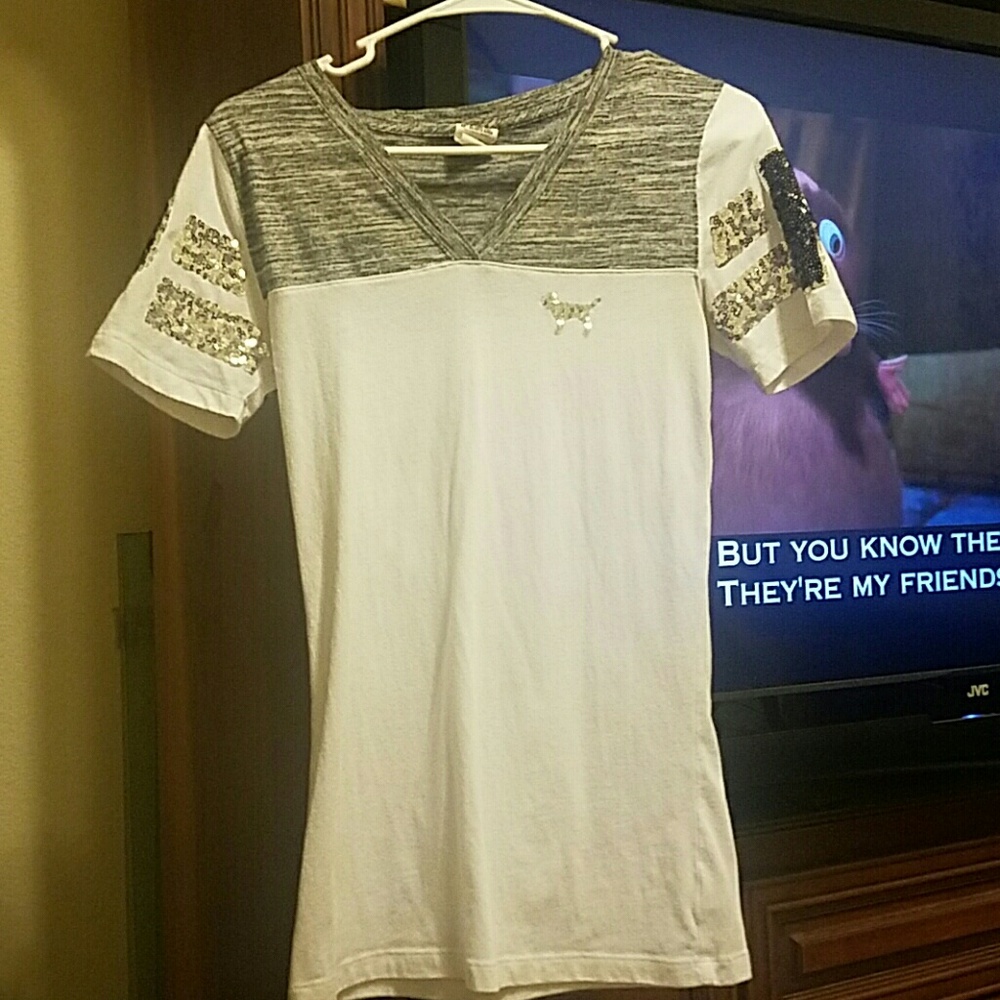 Pink sequence t-shirt