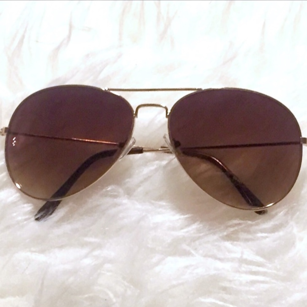 New! Premium Gold Aviator Sunglasses