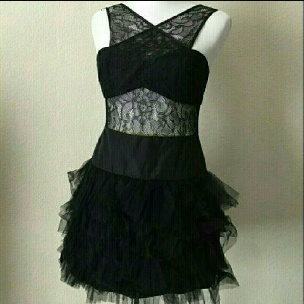BCBGENERATION Tulle and Lace Dress