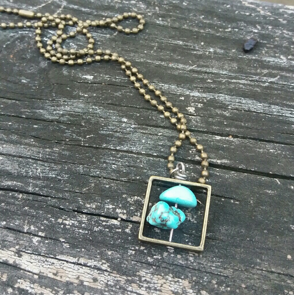 Boho Turquoise Minimalist Necklace