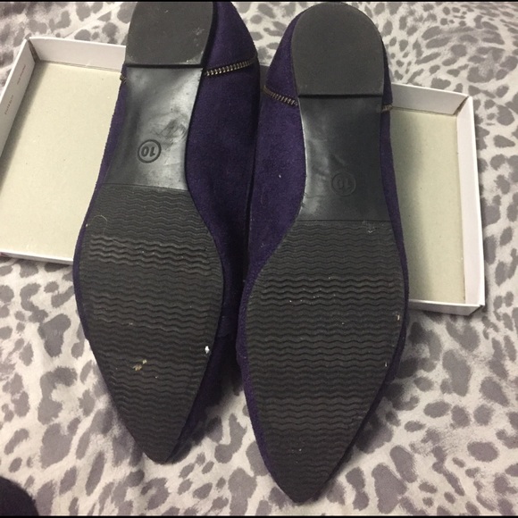Purple faux suede flats - Picture 2 of 2