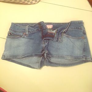 Hollister blue jean shorts