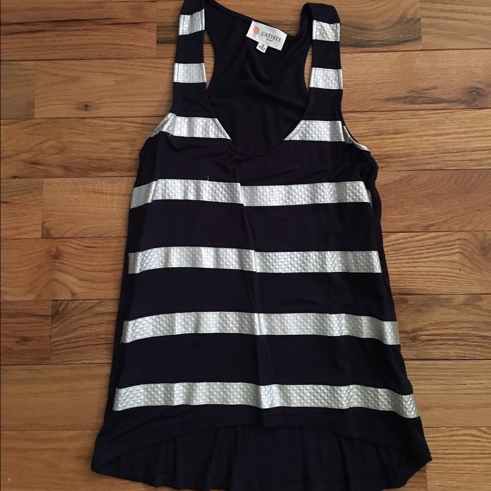 Navy and silver tank!