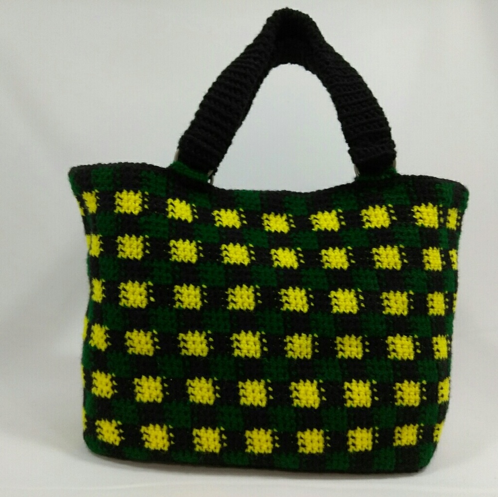 Jamaican colored women crochet handbag handmade