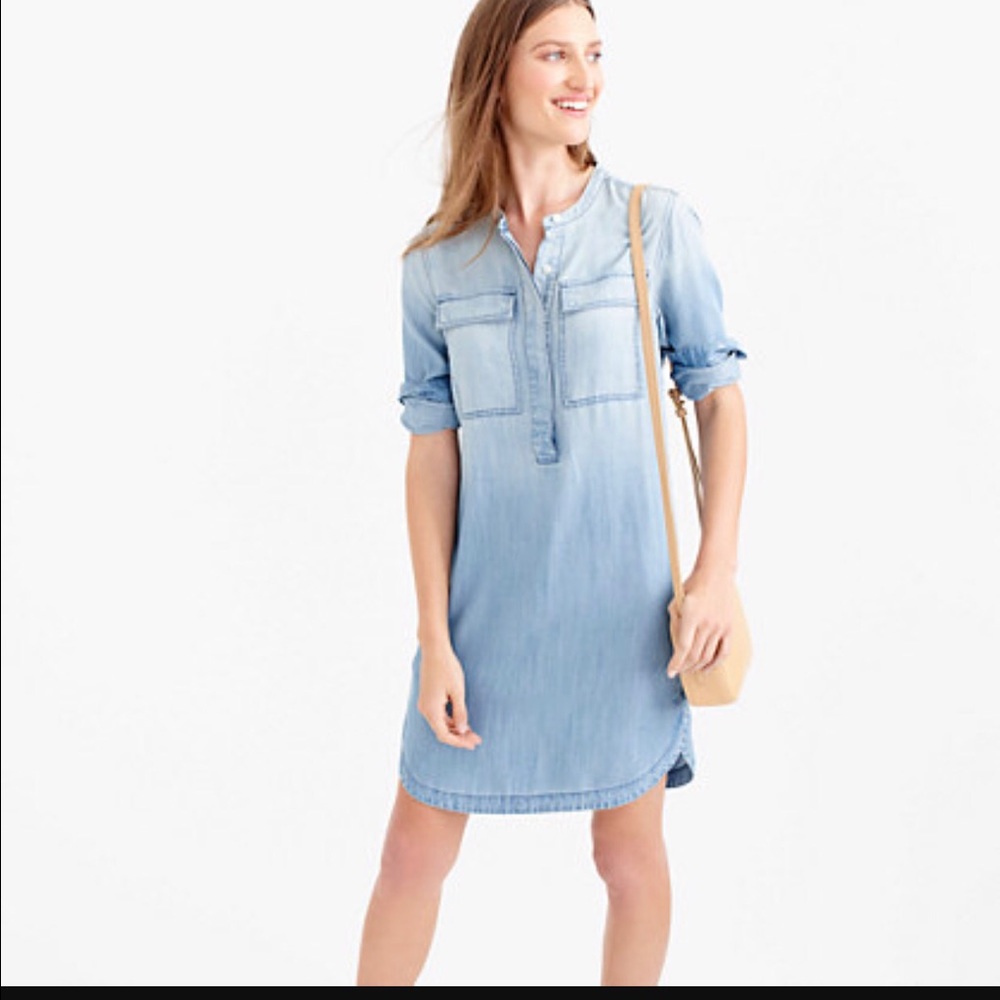 NWOT Adorable J. Crew Chambray Dress, size Small