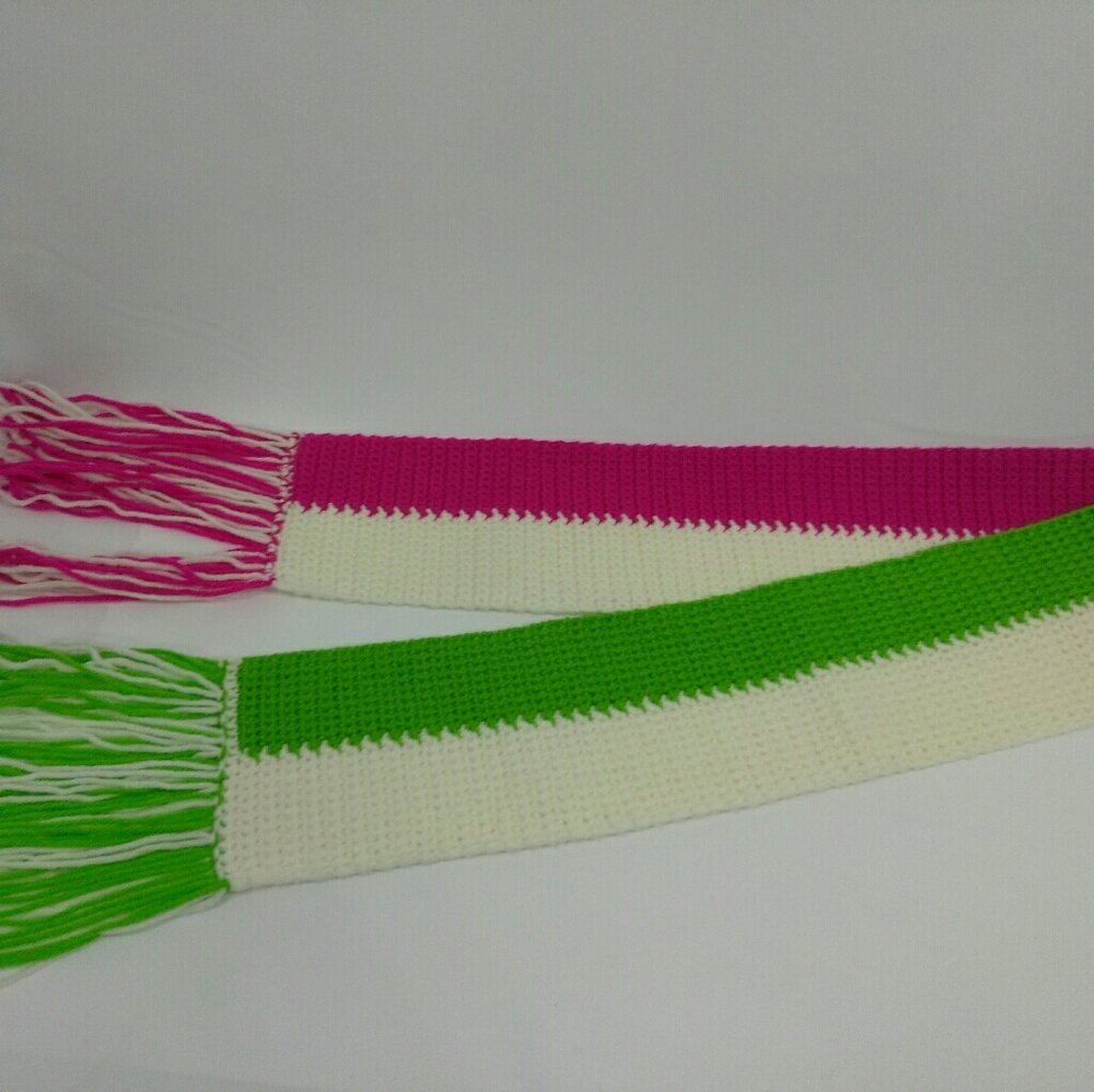 Multi color half and half crochet scarf handmade