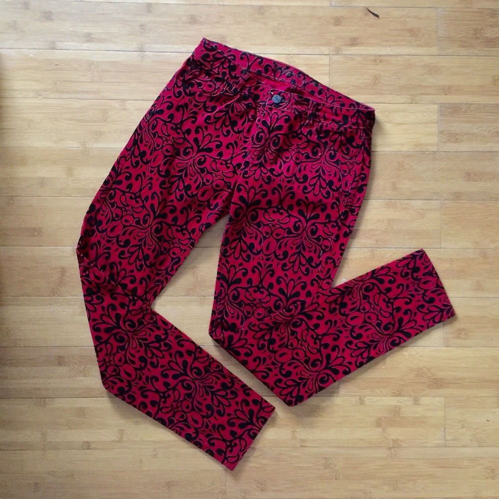 H&G Brand Jeans Red/Black Flocking (9 Juniors)