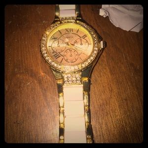 Men's diamond gold watch