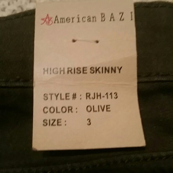 Army green high rise skinny jeans size 3 - Picture 4 of 5