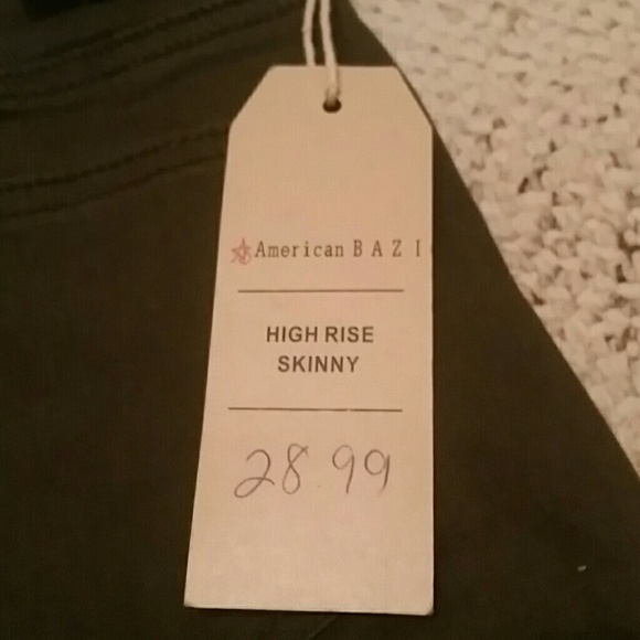 Army green high rise skinny jeans size 3 - Picture 5 of 5