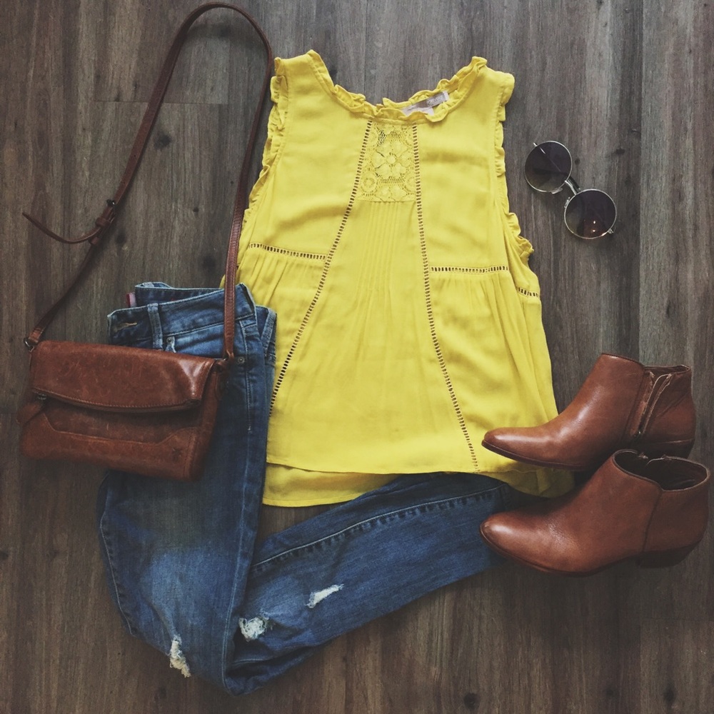 Forever 21 Yellow Tank - Size XS