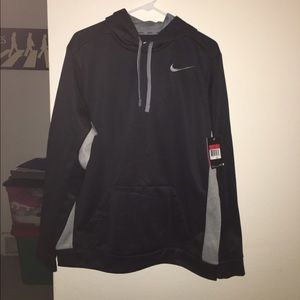 Men's Gray Trimmed Nike Hoodie