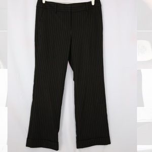 Women's Size 12 Talbots Striped Black Trousers