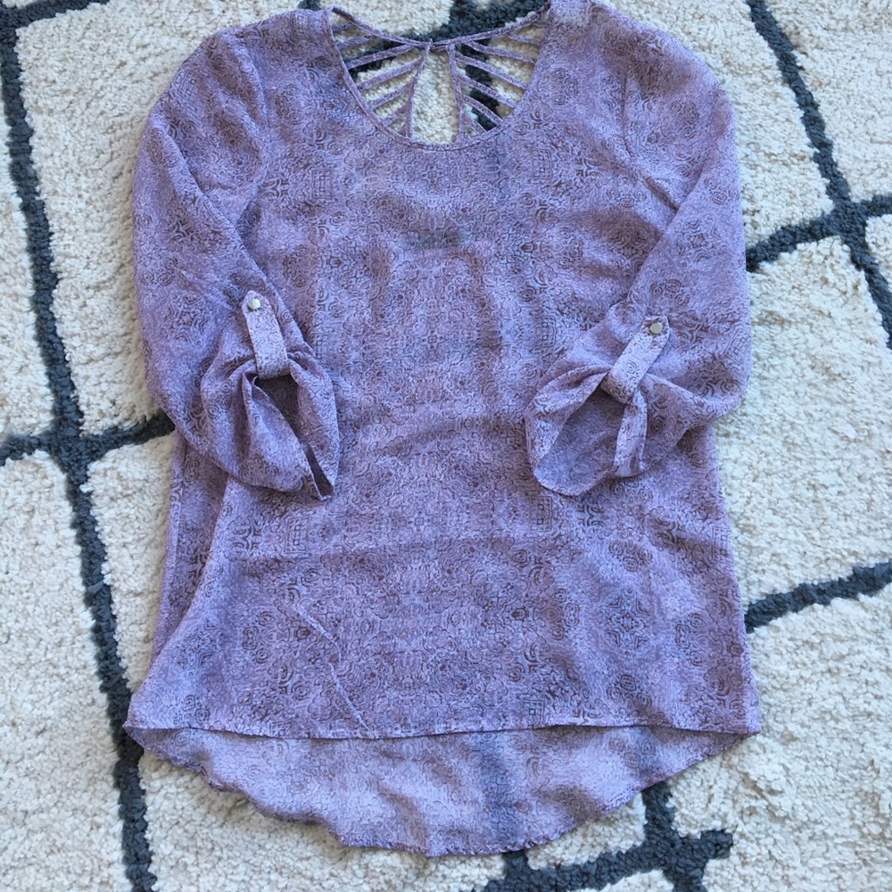 Open back blouse