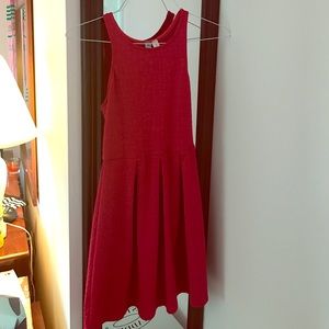 Deep red dress
