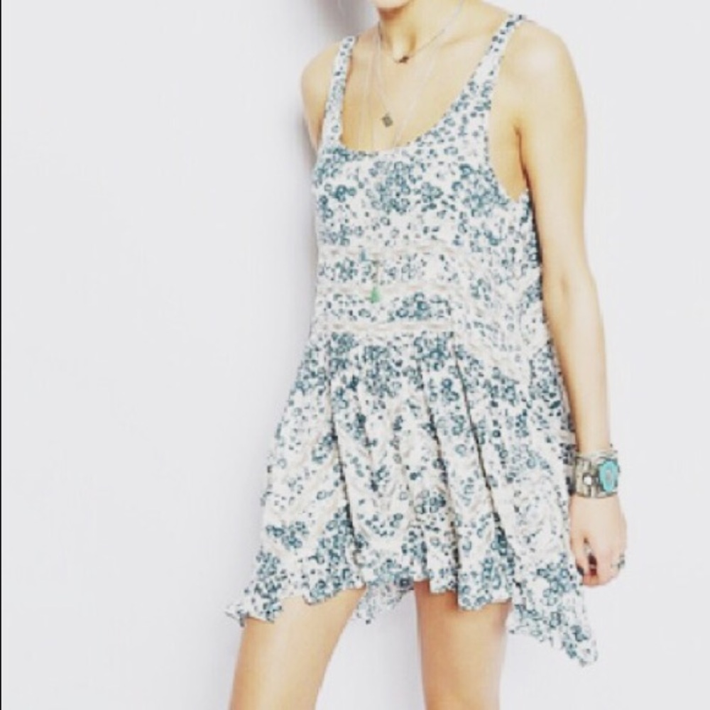 NWT Free People Voile & Lace Trapeze Slip Dress
