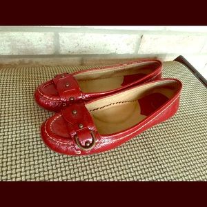 Leather Frye red flats