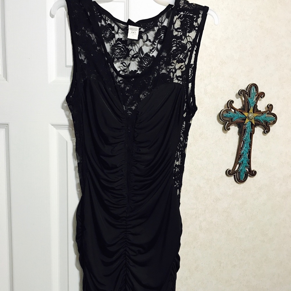 Frederick's of Hollywood black see through dress