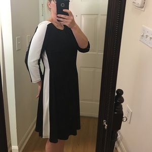 Classic black and white dress